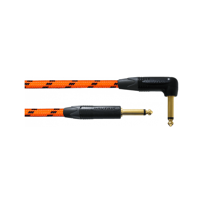 Cordial Cable de Instrumento Jack-Jack Acodado Naranja UV 6m