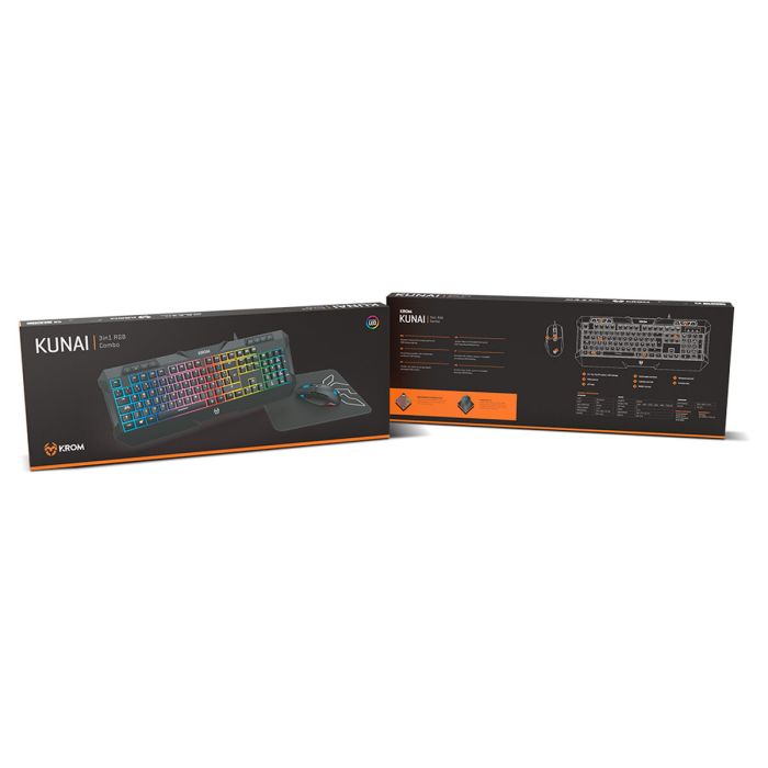 Teclado y Ratón Gaming Krom Kunai Qwerty Español 2 Teclado y Ratón Gaming Krom Kunai Qwerty Español 2