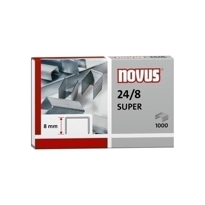 Grapas Novus 24/8 Galvanizadas Caja De 1000