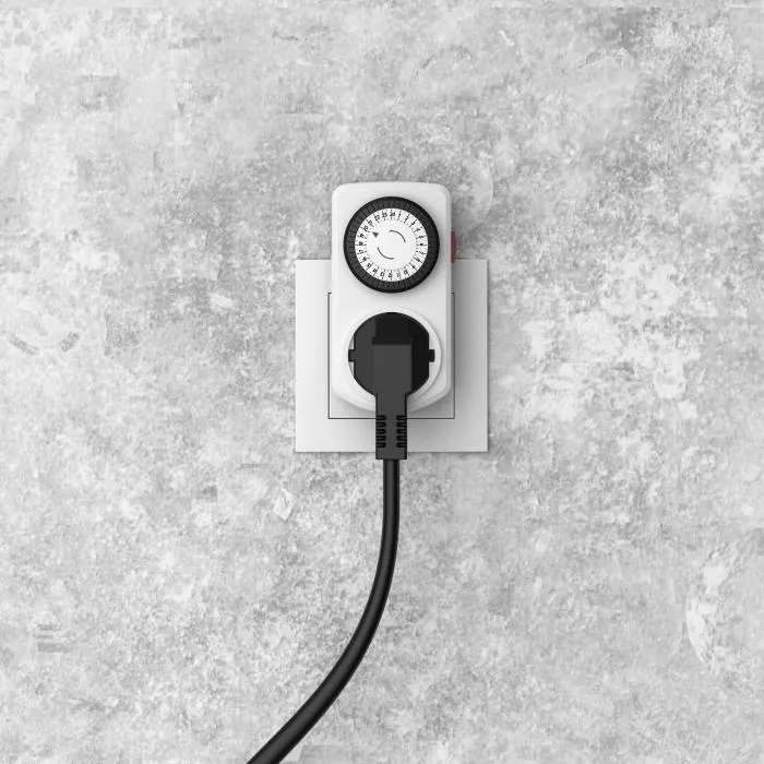 Gao 1719190947627 Juego de 2 Miniprogramadores Mecánicos Diarios 3680W 48 Programas Blanco 1