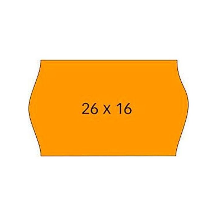 Apli Etiquetas Removibles Para Etiquetadora De Precios 26x16 mm C-Sinusoidal 6 Rollos De 1000 Naranja Apli Etiquetas Removibles Para Etiquetadora De Precios 26x16 mm C-Sinusoidal 6 Rollos De 1000 Naranja
