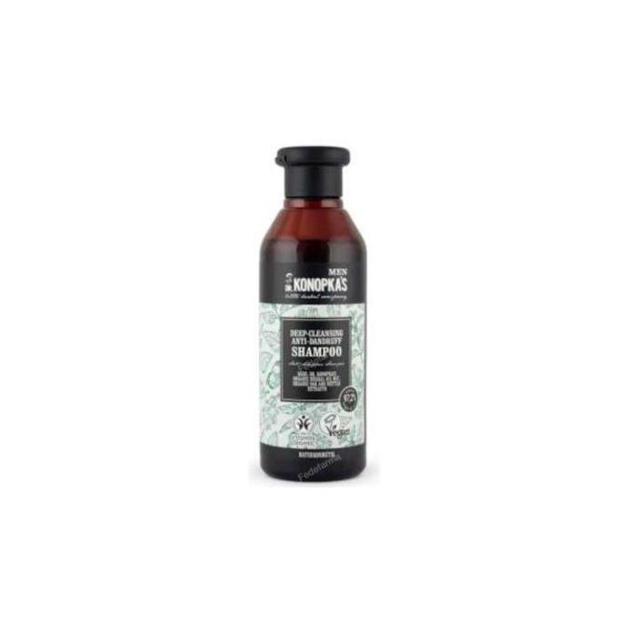 DR. KONOPKA´S Men Champú Anticaspa Limpieza Profunda con Aceite de Hierbas Orgánico y Ortiga 280ml
