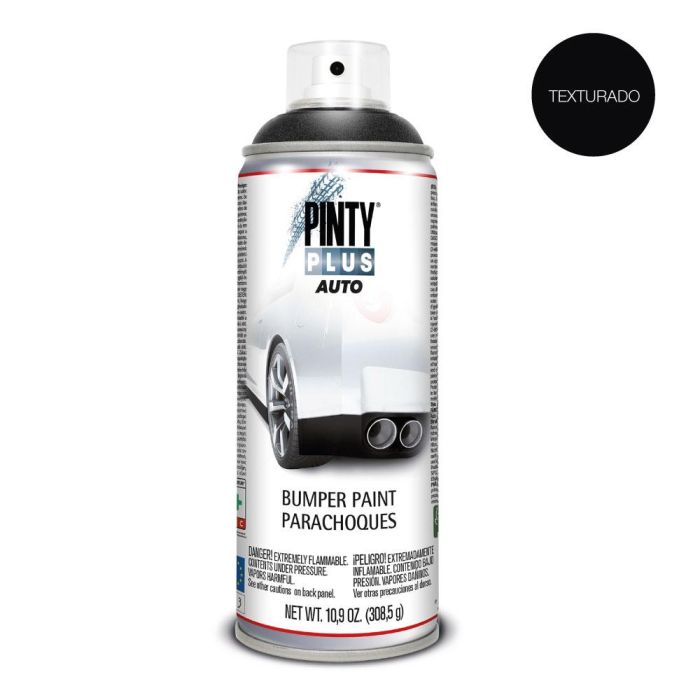 Pinty Plus Pintura en spray auto 520cc Bt104 negro bumper texturado