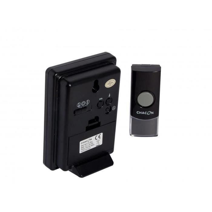 Chacon Timbre Inalámbrico para puerta, fácil de instalar, con amplio alcance de 80 metros y 32 melodías seleccionables. 2 Chacon Timbre Inalámbrico para puerta, fácil de instalar, con amplio alcance de 80 metros y 32 melodías seleccionables. 2
