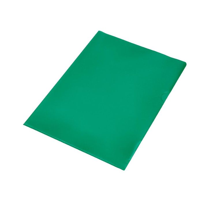 Carpeta Dossier Uñero Plastico Q-Connect Din A4 120 Micras Verde Caja De 100 Unidades 3