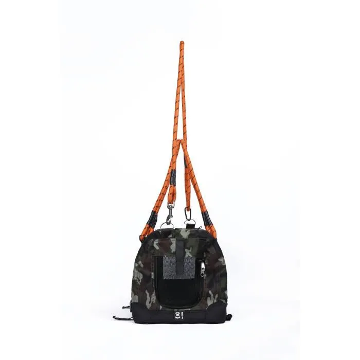 M Pets Bolsa de Transporte REMIX 2 en 1 Camuflaje y Naranja MPE6953182740902 Plegable Ligera Arnés con Cinturón 41 x 28 x 28 cm 1