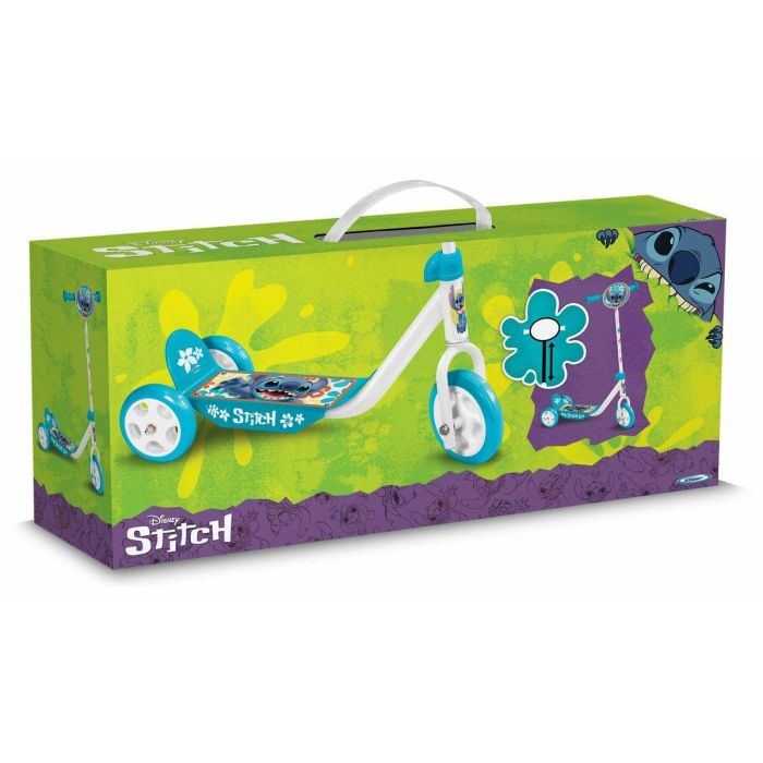 Disney DIS3496276260502 Patinete 3 Ruedas Stitch Regulable Altura Plataforma Antideslizante Asas Antipellizcos 3
