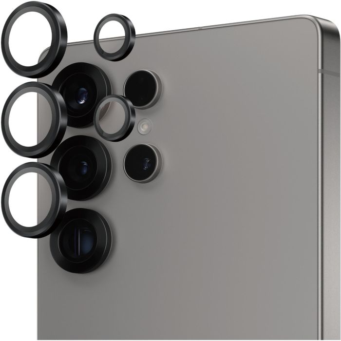 PanzerGlass Protector de Lente de Cámara Hoops Samsung Galaxy S25 Ultra Negro, Resistente a Rayones y Golpes