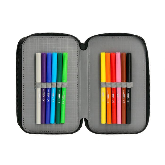 Antartik Plumier Escolar Triple Cremallera Color Menta 36 Piezas 8