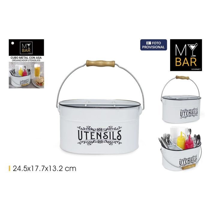 Cubo Metal Organiz.Utensilios C/Asa My Bar (4 Unidades) 0 Cubo Metal Organiz.Utensilios C/Asa My Bar (4 Unidades) 0