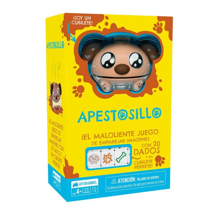 Exploding Kittens Apestosillo - Juego de mesa infantil de emparejar imágenes con dados y cubilete perrete para 2-5 jugadores (4+ años) 1 Exploding Kittens Apestosillo - Juego de mesa infantil de emparejar imágenes con dados y cubilete perrete para 2-5 jugadores (4+ años) 1