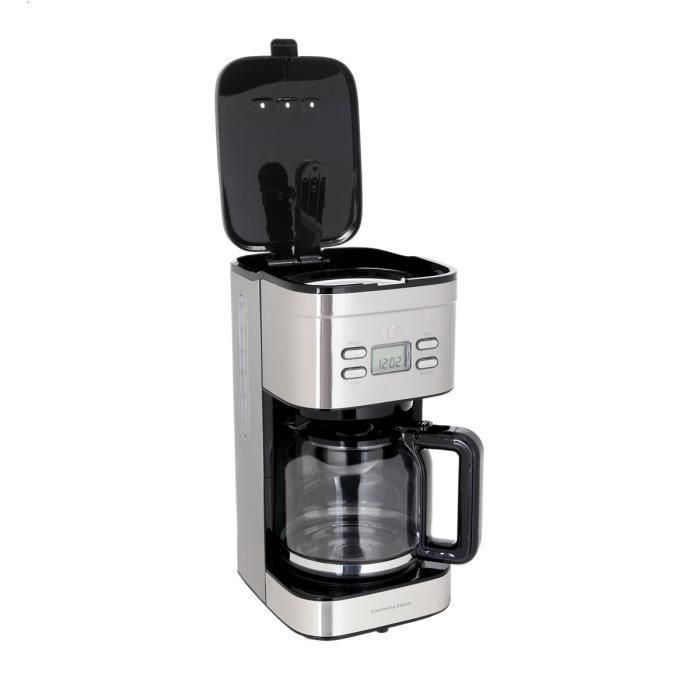 Continental Edison CECF12TIX Cafetera de filtro programable Acero inoxidable 1.5L (12-15 tazas) con temporizador digital y pantalla LCD 900W 2 Continental Edison CECF12TIX Cafetera de filtro programable Acero inoxidable 1.5L (12-15 tazas) con temporizador digital y pantalla LCD 900W 2