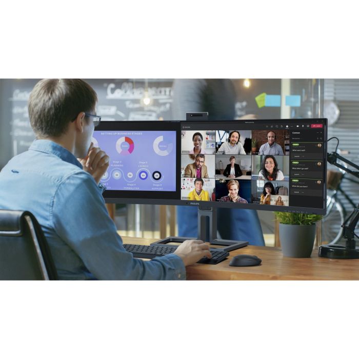 Philips 45B1U6900CH Monitor Curvo LED 44.5" UltraWide Dual QHD 5120x1440 4ms 75Hz con USB-C, HDMI, DisplayPort 2 Philips 45B1U6900CH Monitor Curvo LED 44.5" UltraWide Dual QHD 5120x1440 4ms 75Hz con USB-C, HDMI, DisplayPort 2