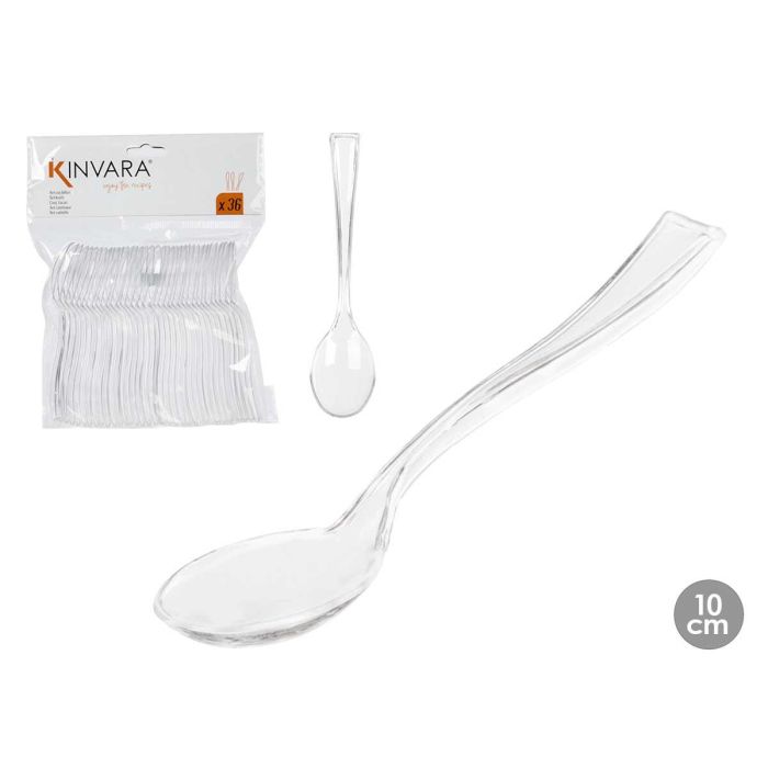 Set 36 Cuchara Cafe Plastico Transparente Kinvara 13X16CM (48 Unidades) Set 36 Cuchara Cafe Plastico Transparente Kinvara 13X16CM (48 Unidades)