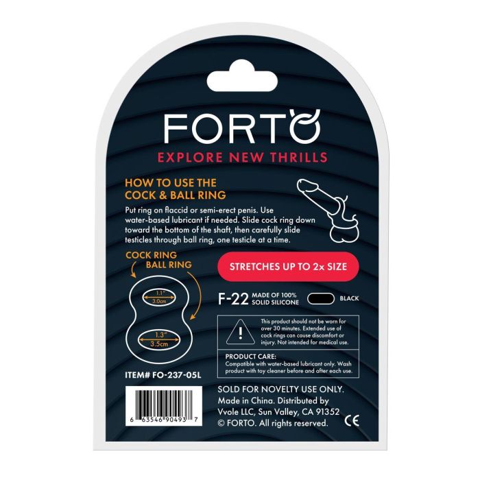 Anillo para el Pene Forto Negro L 2 Anillo para el Pene Forto Negro L 2