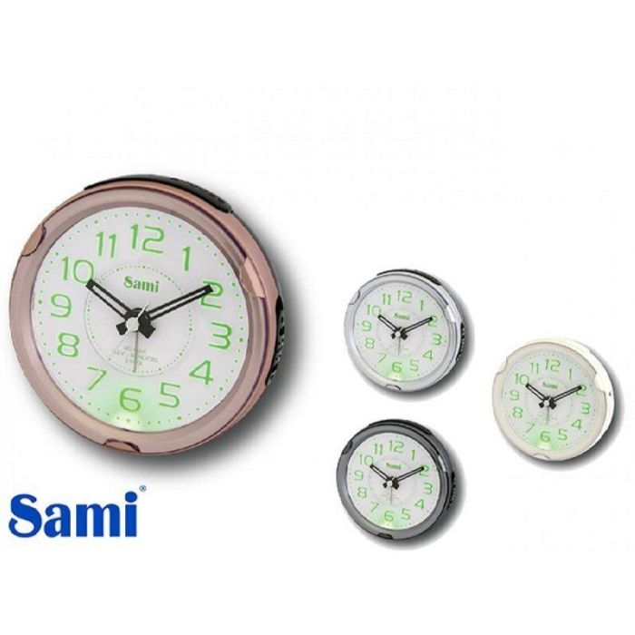 SAMI Despertador Mediano Redondo Silencioso