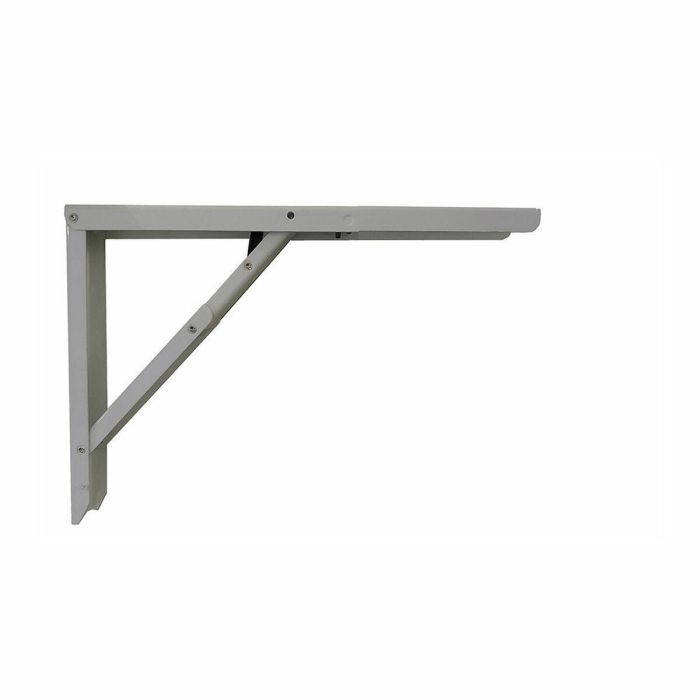 Fepre Escuadra de acero plegable Abat-table plata 30x40 cm, alta resistencia, 2cm plegada, peso máximo 300kg
