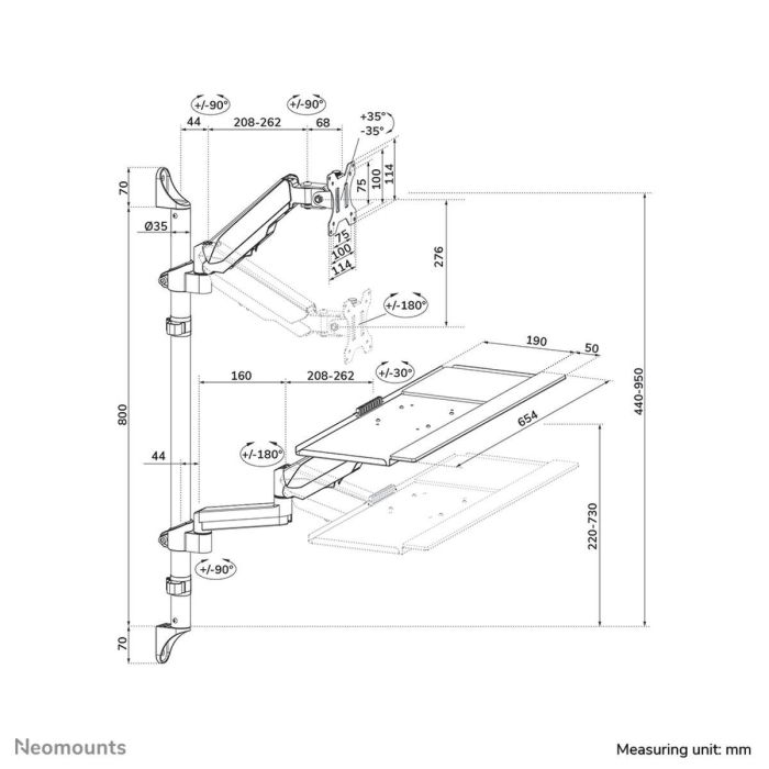 Atril Neomounts WL90-325BL1 12