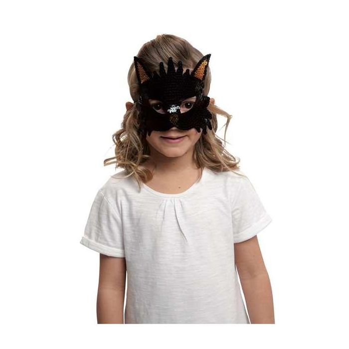 Antifaz de gato con lentejuelas talla única Antifaz de gato con lentejuelas talla única