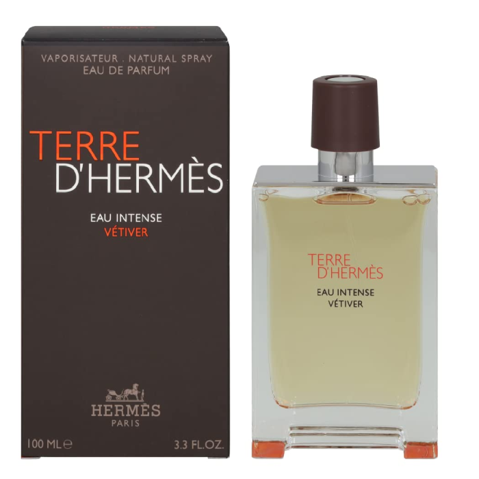 Hermès Terre d'Hermès Eau Intense Vétiver Eau de Parfum para Hombre 100 mL - Fragancia Cítrica Amaderada Intensa y Duradera