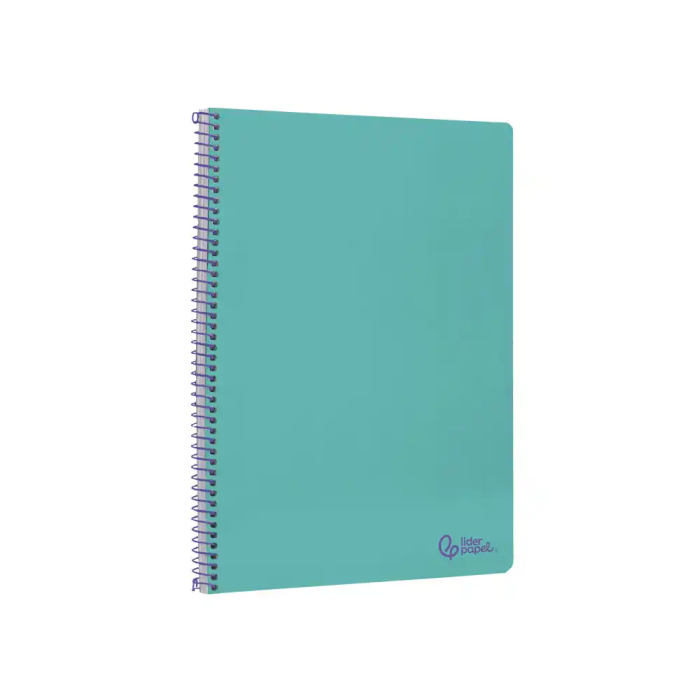 Liderpapel Cuaderno Espiral Smart A4 Tapa Blanda 80 Hojas 75gr Cuadro 4mm con Margen Color Turquesa 4