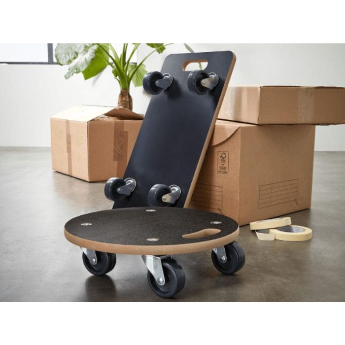 Bricotech Base Redonda Madera con Ruedas 38 x 11 cm 3