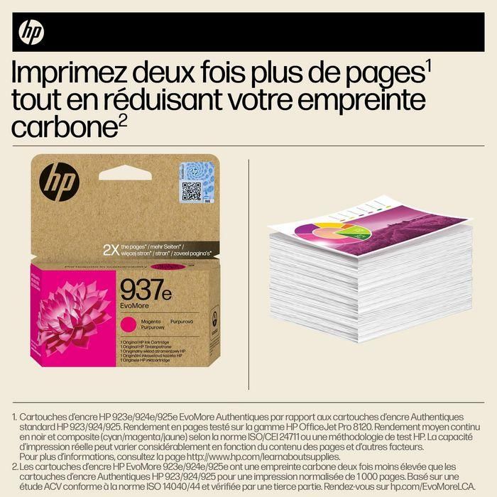 HP 937e EvoMore Magenta Original Ink Cartridge 21 HP 937e EvoMore Magenta Original Ink Cartridge 21
