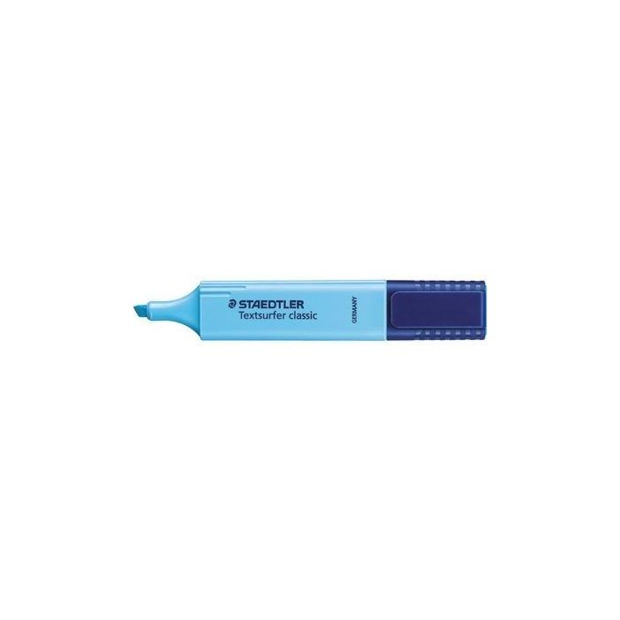 STAEDTLER 364-3 Rotulador Fluorescente Textsurfer classic Azul, Punta de Cincel, Recargable, Secado Rápido, 1-5 mm