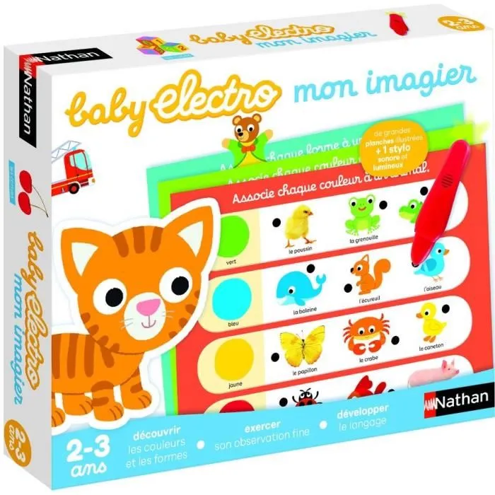 Nathan Baby Electro Mi libro de imágenes Juego electrónico de preguntas y respuestas para primeras nociones de aprendizaje 2