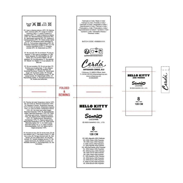 Cerdá Sudadera Cotton Brushed Hello Kitty Kuromi Black Talla 12 Años 6