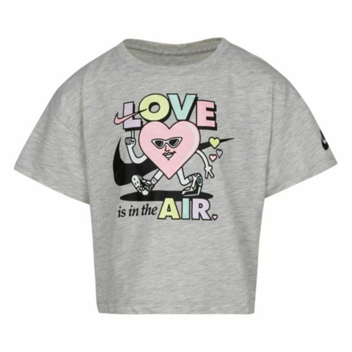 Camiseta de Manga Corta Infantil Nike Knit Gris 6-7 Años 0 Camiseta de Manga Corta Infantil Nike Knit Gris 6-7 Años 0