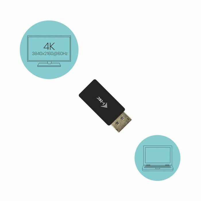 Adaptador DisplayPort a HDMI i-Tec DP2HDMI4K60HZ Negro 1 Adaptador DisplayPort a HDMI i-Tec DP2HDMI4K60HZ Negro 1