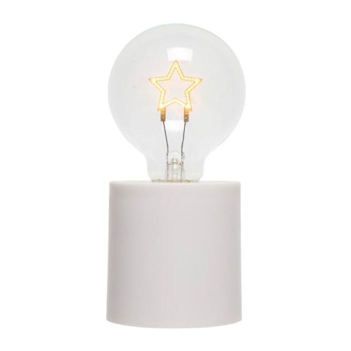 The Concept Factory Lámpara A Pilas Efecto Neón Plata 6