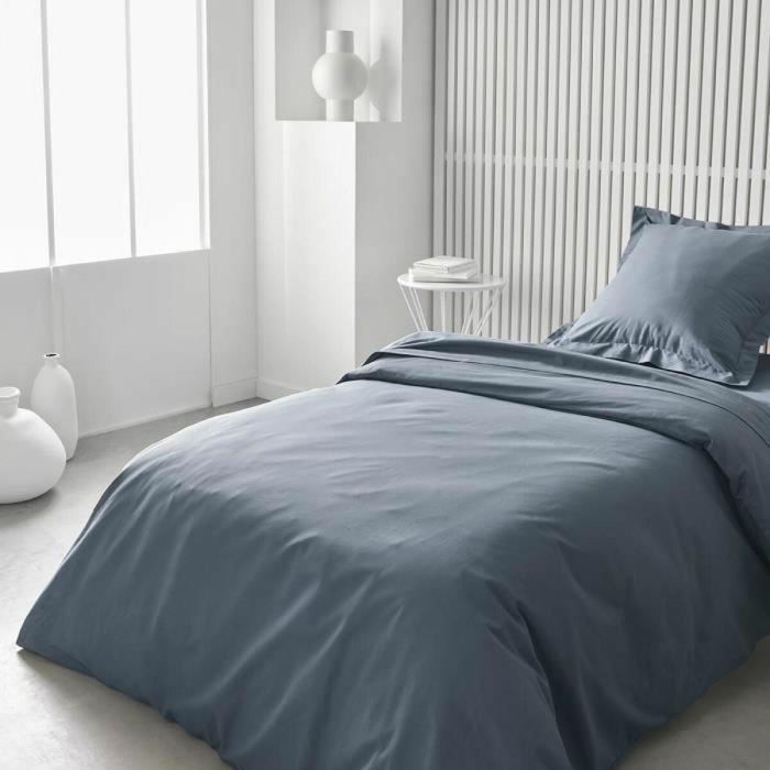 Today TOD3574641207274 Sábana Bajera Esencial 100% Algodón Unicolor Mezclilla 90x190 cm para 1 Persona 2