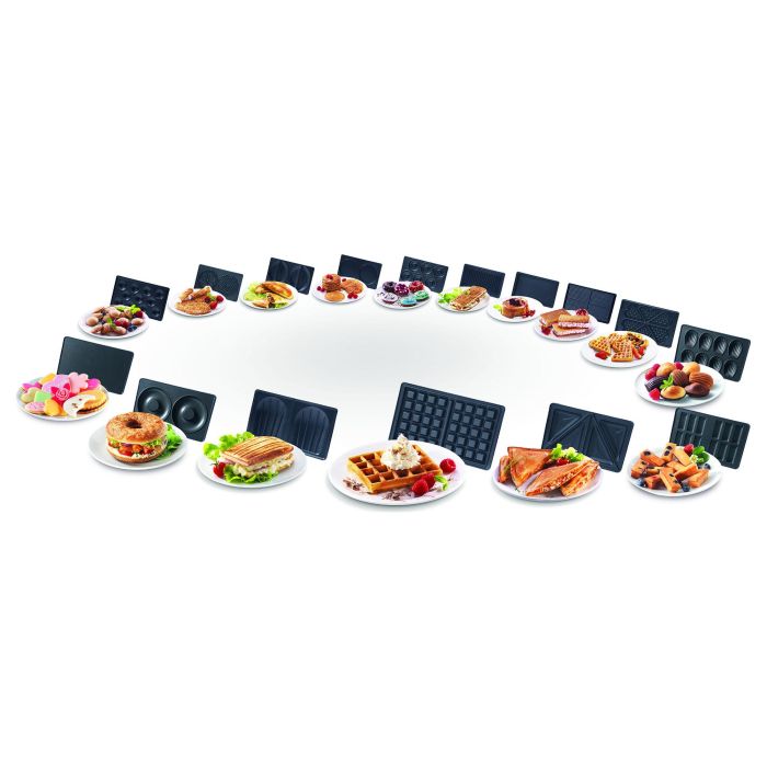 Tefal SW852D, Sandwichera y Gofrera Combinada, Negro y Acero Inoxidable, 700W Tefal SW852D, Sandwichera y Gofrera Combinada, Negro y Acero Inoxidable, 700W