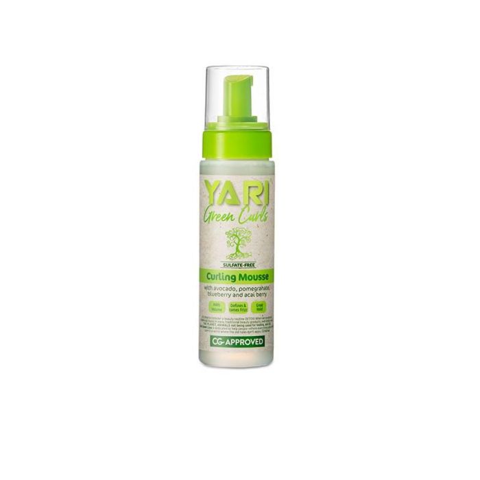 Yari GREEN CURLS Mousse Definidor de Rizos 220ml - Con Extractos de Aguacate y Arándanos - Sin Sulfatos Yari GREEN CURLS Mousse Definidor de Rizos 220ml - Con Extractos de Aguacate y Arándanos - Sin Sulfatos