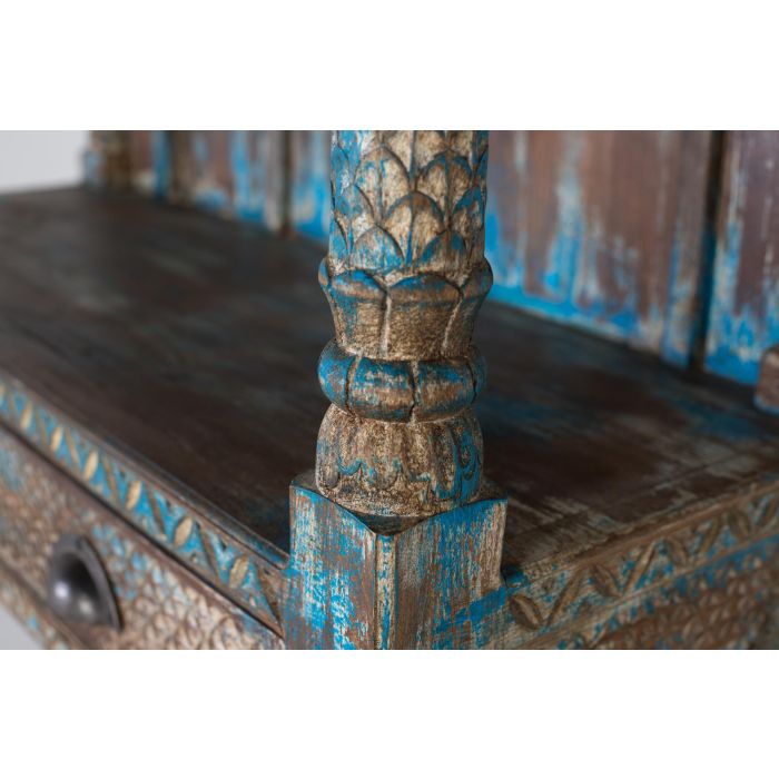 Giner y Colomer Estantería Madera de Mango Azul Envejecido 180 cm 2 Giner y Colomer Estantería Madera de Mango Azul Envejecido 180 cm 2
