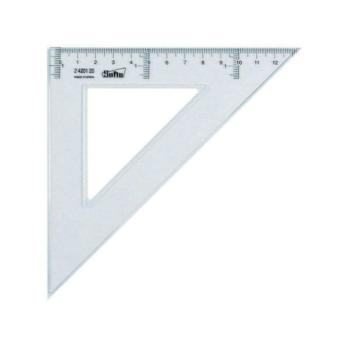Escuadra Transparente 20 cm Escuadra Transparente 20 cm