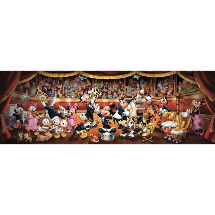Clementoni CLE8005125370672 Puzzle Panorama Compacto 1000 Piezas Orquesta Disney 1
