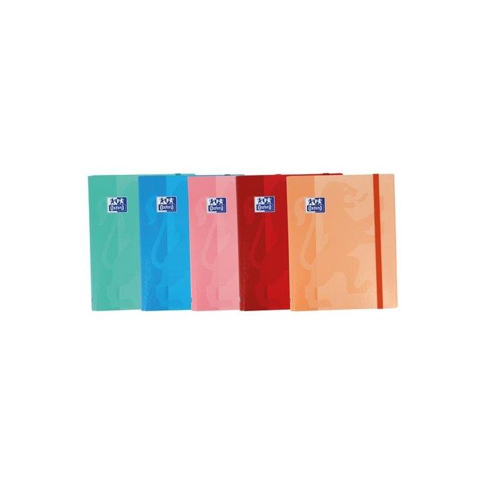 Carpeta De Gomas Y Solapas Oxford School Carton Forrado A4 Col.Sur.(5) (Set de 10)