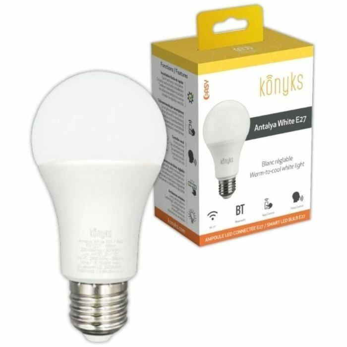 Konyks KON3770008652958 Bombilla conectada Antalya Blanco E27 LED Wifi + Bt 780 Lúmenes 9W Blanco Orientable Compatible Alexa Google Home 0 Konyks KON3770008652958 Bombilla conectada Antalya Blanco E27 LED Wifi + Bt 780 Lúmenes 9W Blanco Orientable Compatible Alexa Google Home 0