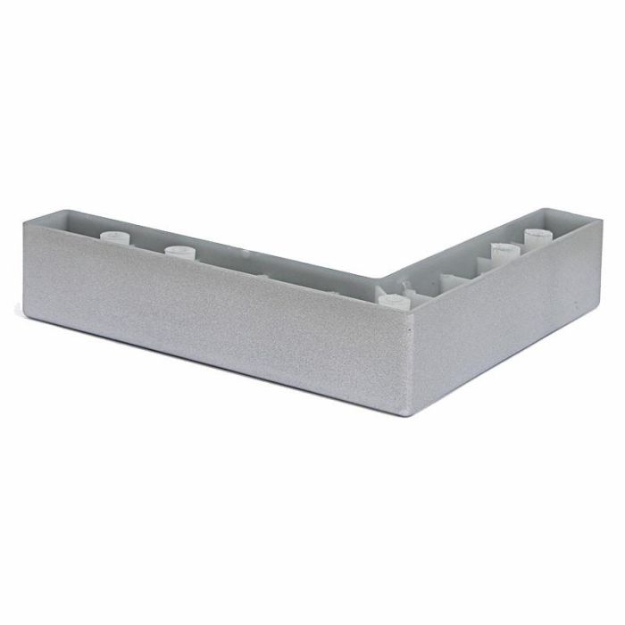 Q&Q Pata de Plástico Resistente Senka 180x180 mm Altura 40 mm - Herraje para Sofá y Muebles - Cromo Ral