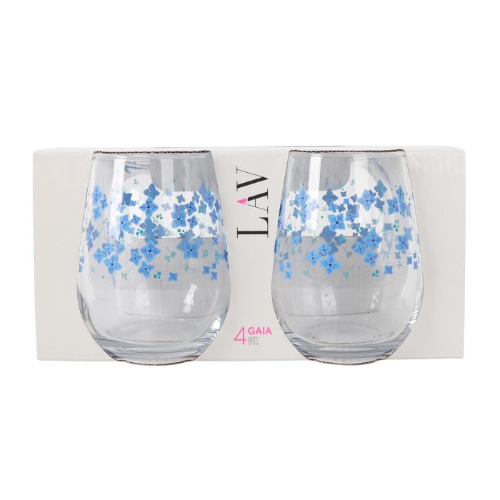Set de 4 Vasos Gaia Flores 360 cc - LAV (6 Cajas) 1 Set de 4 Vasos Gaia Flores 360 cc - LAV (6 Cajas) 1