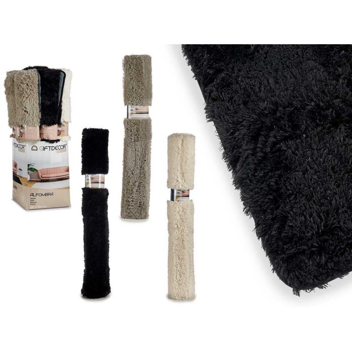 Alfombra de Pelo Giftdecor 100x150 cm - Colores Básicos (Blanco, Gris, Negro) - 100% Poliéster (9 Unidades) Alfombra de Pelo Giftdecor 100x150 cm - Colores Básicos (Blanco, Gris, Negro) - 100% Poliéster (9 Unidades)
