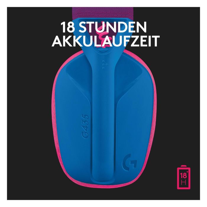 Logitech G435 Auriculares Gaming Inalámbricos Bluetooth y LIGHTSPEED Azul, Ligero, Conexión Dual para PC y Consolas 5