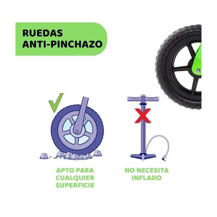 Chicco Bicicleta sin Pedales S Bullet Verde 10 Pulgadas para Niños de 2 a 5 Años Ideal para el Equilibrio 7