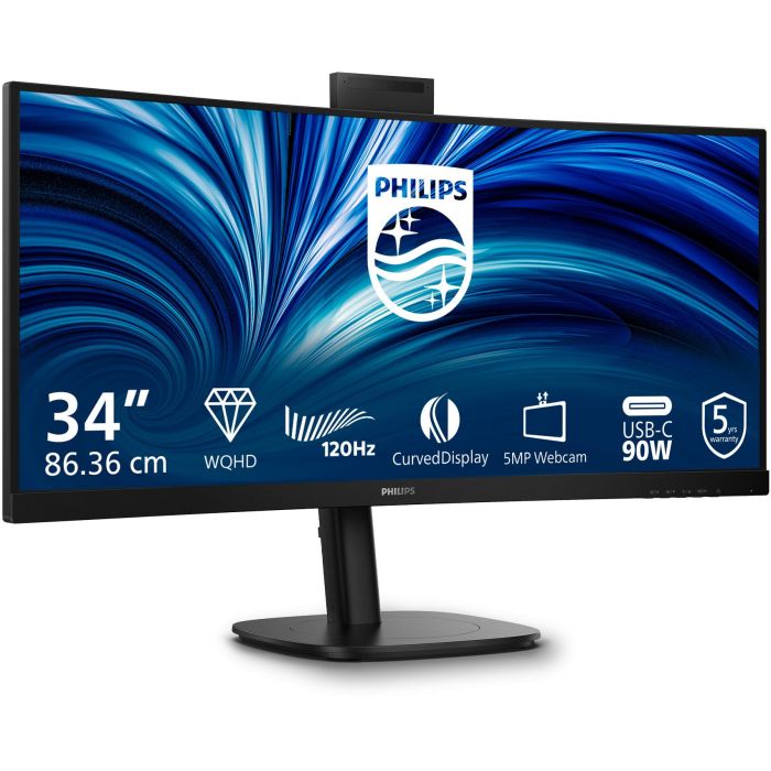 Philips 34B2U3600CH Monitor 34" Wide Quad HD 120Hz VA Curvo 1500R Negro con USB-C 90W y KVM 1