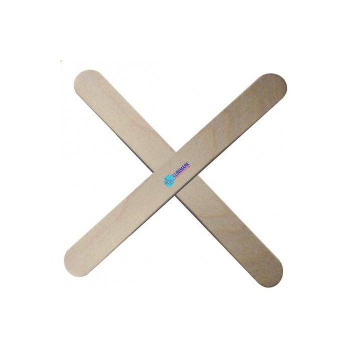 Depresor de Madera Tipo Polo, 100 Unidades, Espátulas Pulidas con Extremo Redondo Confortable