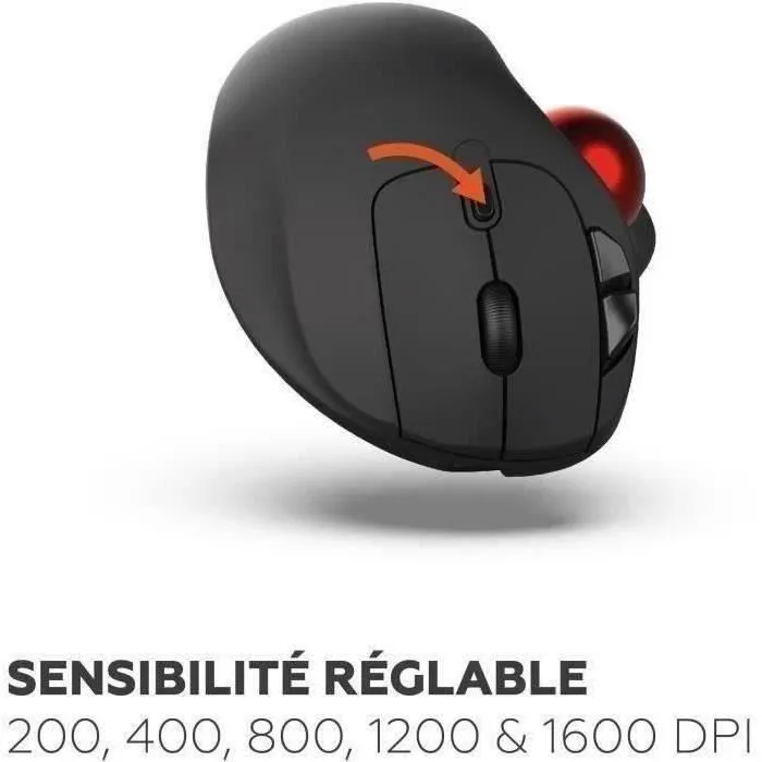 Mobility Lab MOB3700527313276 Ratón Inalámbrico Trackball Negro 1