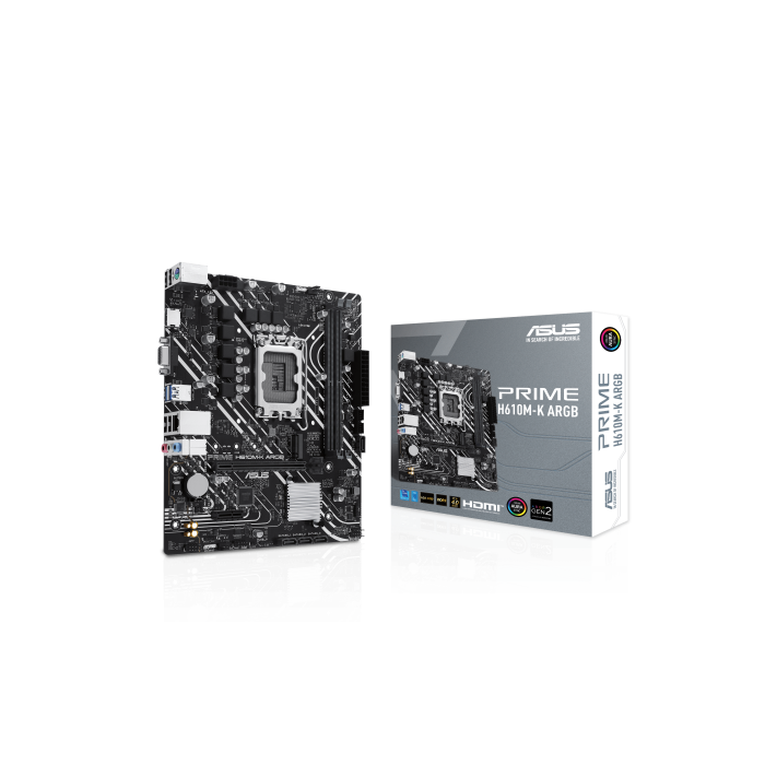 ASUS PRIME H610M-K ARGB Intel H610 LGA 1700 micro ATX 4 ASUS PRIME H610M-K ARGB Intel H610 LGA 1700 micro ATX 4